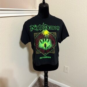 Night Delon Cropped Cotton T-Shirt